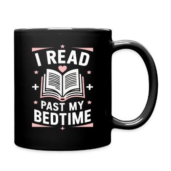 Bücher Buch lesen Bücherei Bibliothek Bücherwurm - Tasse einfarbig - Schwarz - Rechts