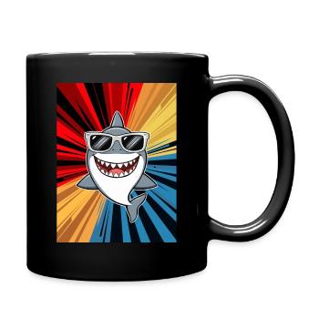 Shark Ocean Tiger Shark Animal Fish - Full Colour Mug - black - Right