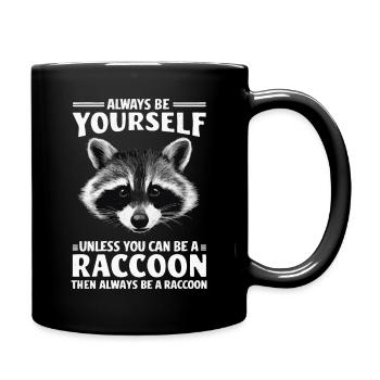 Raton laveur - Mug uni - noir - Droite