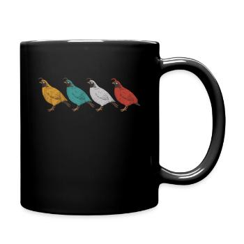 Quail Bird Quails - Full Colour Mug - black - Right