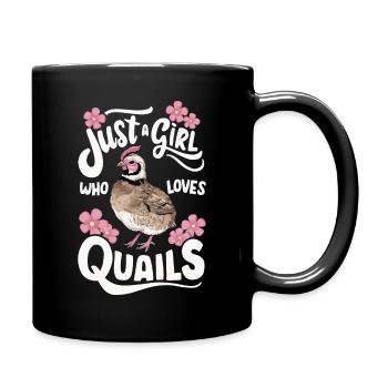 Quail Bird Quails - Full Colour Mug - black - Right