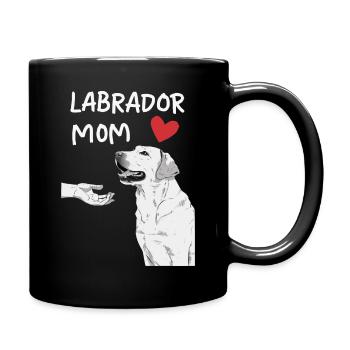 Labrador Hund - Tasse einfarbig - Schwarz - Rechts