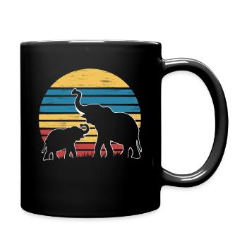 Éléphant Animal Éléphants Zoo - Mug uni - noir - Droite