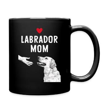 Labrador Hund - Tasse einfarbig - Schwarz - Rechts