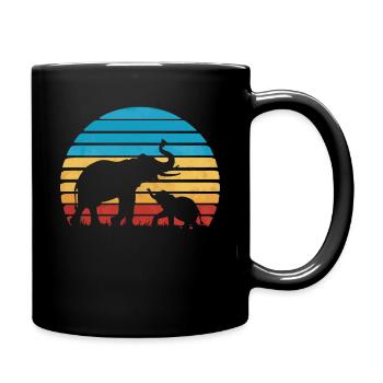 Éléphant Animal Éléphants Zoo - Mug uni - noir - Droite