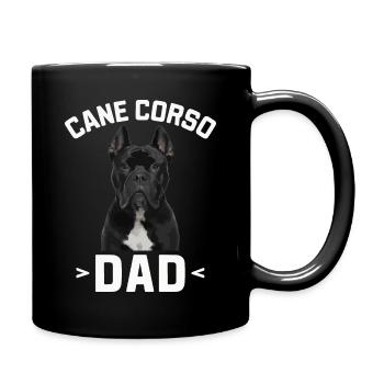 Cane Corso Hund - Tasse einfarbig - Schwarz - Rechts