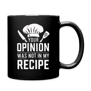 Koch Kochen Küchencheff Bäker - Tasse einfarbig - Schwarz - Rechts