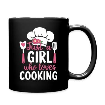 Koch Kochen Küchencheff Bäker - Tasse einfarbig - Schwarz - Rechts