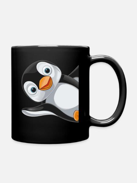 Pinguin Pinguine Tier - Tasse einfarbig - Schwarz