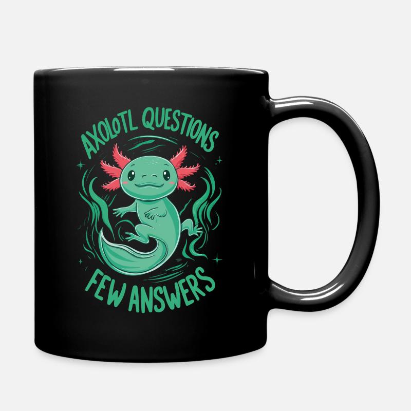Axolotl Fisch - Tasse einfarbig - Schwarz