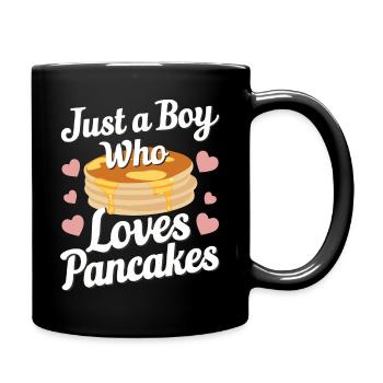 Pancakes Frühstück Essen Pancake - Tasse einfarbig - Schwarz - Rechts