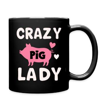 Pig Animal - Full Colour Mug - black - Right