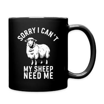 Sheep Sheep Farmer Lamb Farmer - Full Colour Mug - black - Right