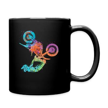 Dirt Biker Dirt Bike Fille Motocross Enfants Garçon - Mug uni - noir - Droite
