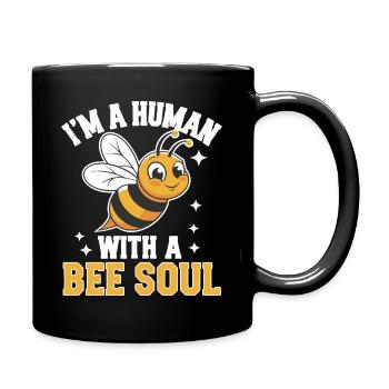 Honigbiene Imker Bienen Biene - Tasse einfarbig - Schwarz - Rechts