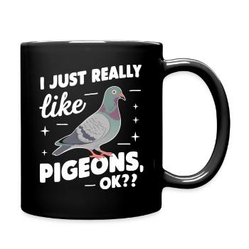 Pigeon Pigeons Animal Oiseau - Mug uni - noir - Droite
