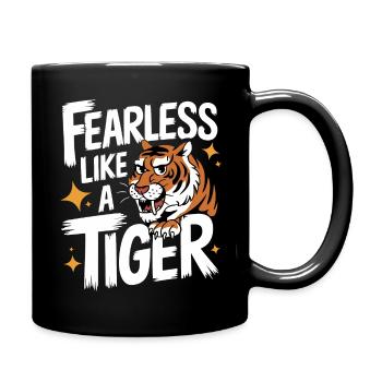 Tiger Animal Zoo Wild Animal - Full Colour Mug - black - Right
