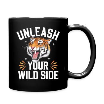 Tiger Animal Zoo Wild Animal - Full Colour Mug - black - Right
