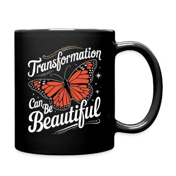 Schmetterling Monarchfalter Bunt Schmetterlinge - Tasse einfarbig - Schwarz - Rechts