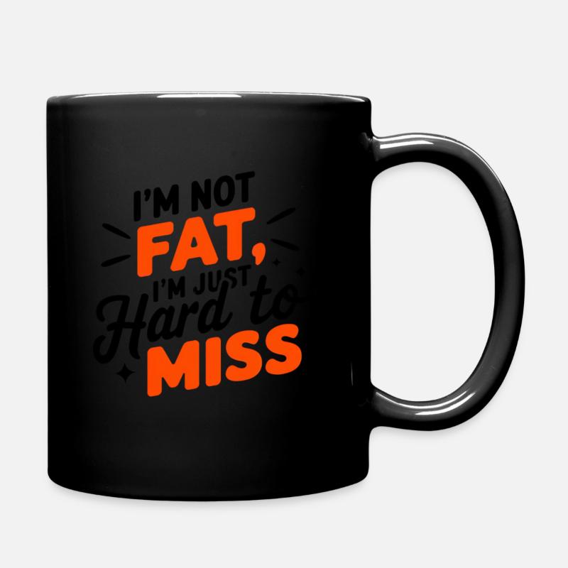 Je ne suis pas gros, difficile à manquer - Mug uni - noir