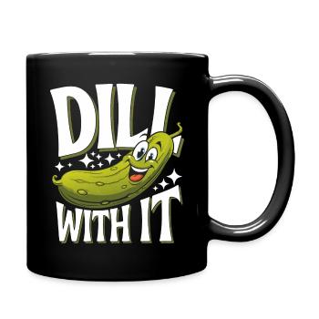 Cucumber Pickle Pickle Food Dill - Full Colour Mug - black - Right
