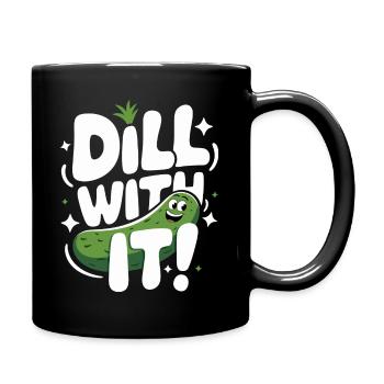 Cucumber Pickle Pickle Food Dill - Full Colour Mug - black - Right