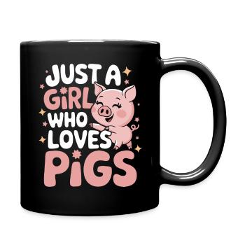 Pig Animal - Full Colour Mug - black - Right