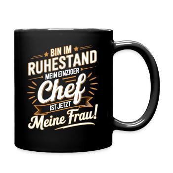 I'm retired my only is now - Full Colour Mug - black - Right
