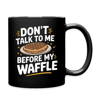 Waffles Breakfast Sweets - Full Colour Mug - black - Right