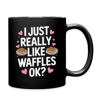 Gaufres Bonbons pour le petit-déjeuner - Mug uni - noir - Droite