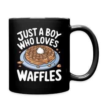 Gaufres Bonbons pour le petit-déjeuner - Mug uni - noir - Droite