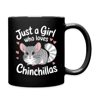 Chinchilla Chinchillas Maus - Tasse einfarbig - Schwarz - Rechts