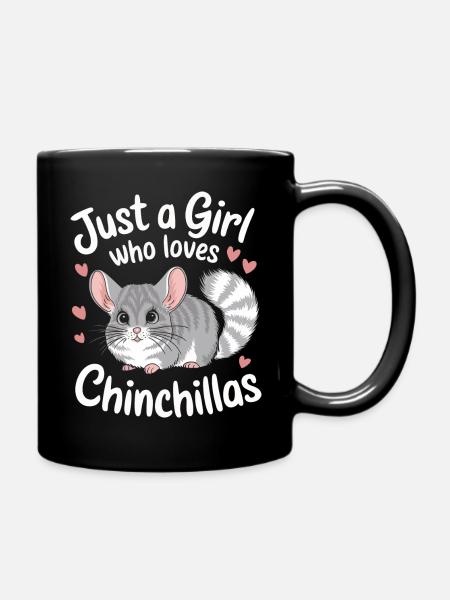 Chinchilla Chinchillas Maus - Tasse einfarbig - Schwarz
