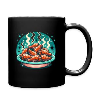 Tempting Hot Chicken Wings Delight - Full Colour Mug - black - Right