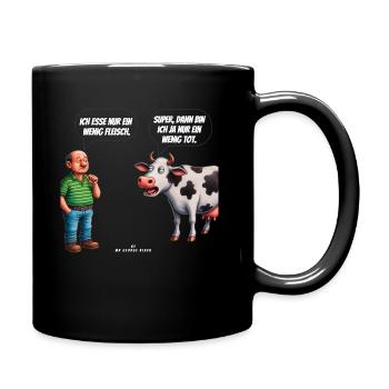 Man and Cow - Tasse einfarbig - Schwarz - Rechts