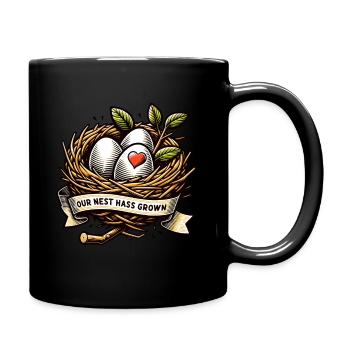 Our nest has grown Family Love - Full Colour Mug - black - Right