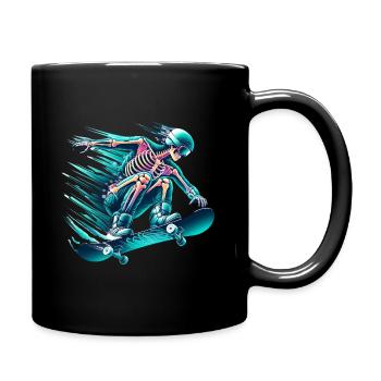 Skeleton Skater Adventure - Full Colour Mug - black - Right