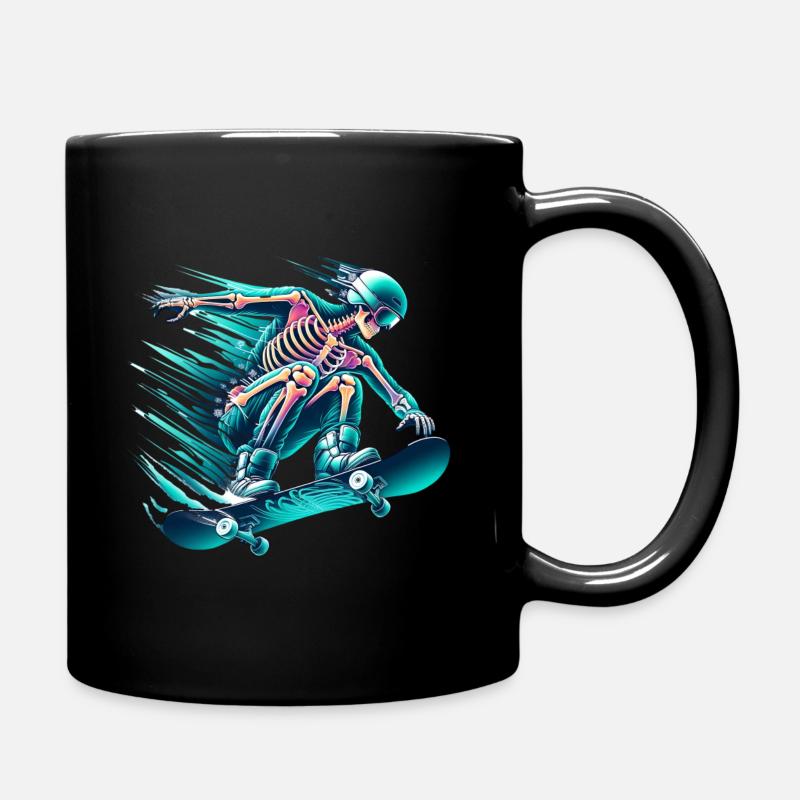 Skeleton Skater Adventure - Mug uni - noir