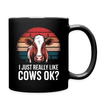 Éleveur de vaches Ferme Éleveur de vaches - Mug uni - noir - Droite