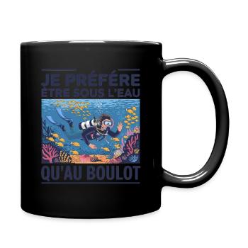 Funny Scuba Diving Humor Marine Diver - Full Colour Mug - black - Right