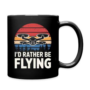 Dronen Pilot Quadrocopter Drone - Tasse einfarbig - Schwarz - Rechts
