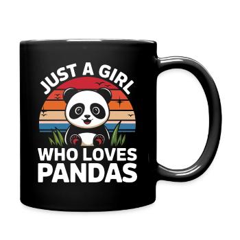 Pandabär Panda Tier Pandas - Tasse einfarbig - Schwarz - Rechts