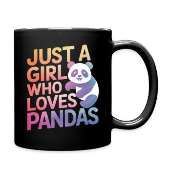 Pandabär Panda Tier Pandas - Tasse einfarbig - Schwarz - Rechts