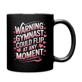 Turnen Turner Gymnastik - Tasse einfarbig - Schwarz - Rechts
