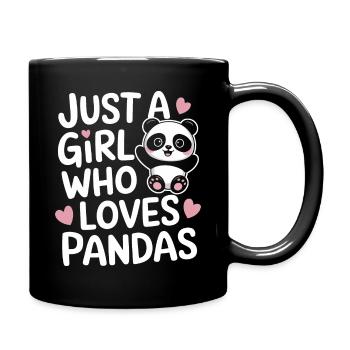 Pandabär Panda Tier Pandas - Tasse einfarbig - Schwarz - Rechts