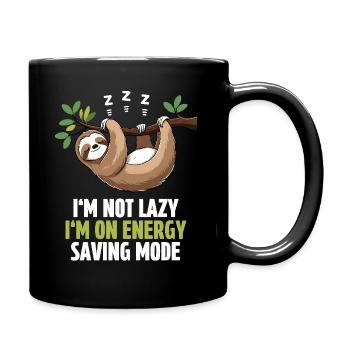 Lazy? No, power saving mode! - Full Colour Mug - black - Right