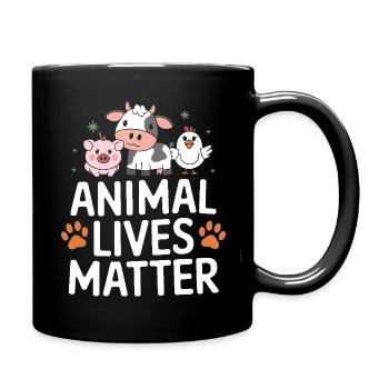 Végétarien Végétalien Végétarien Végétarien - Mug uni - noir - Droite