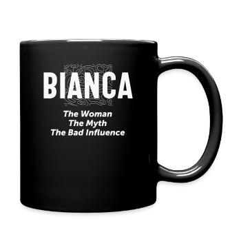 Bianca Frau Mythos Schlechter Einfluss - Name Bianca - Tasse einfarbig - Schwarz - Rechts