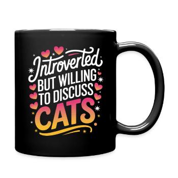 Introvert, antisocial, introvert - Full Colour Mug - black - Right