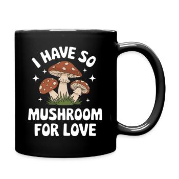 Pilz Pilze Funghi Champignon - Tasse einfarbig - Schwarz - Rechts